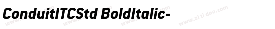 ConduitITCStd BoldItalic字体转换